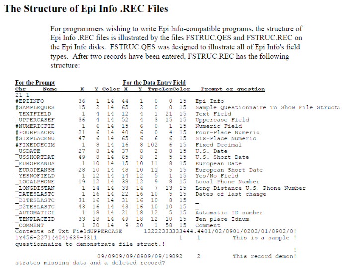 RecFile structure